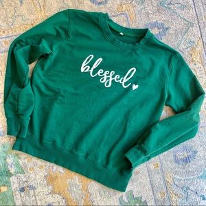 NWOT Blessed long sleeve heavy weight Tee